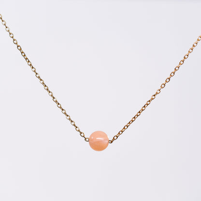 Collier en Pierre du Soleil Séverine - Acier Inoxydable Or