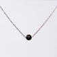 Collier en Tourmaline Noir Séverine - Acier Inoxydable Argent 