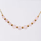 Collier Quartz Rose - Acier Inoxydable Or