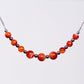 Collier en Cornaline - Acier Inoxydable Argent