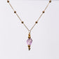 Collier en Améthyste - Acier Inoxydable Or
