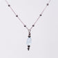 Collier en Aigue Marine Eva - Acier Inoxydable Argent