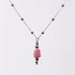 Collier en Tourmaline Rose Eva - Acier Inoxydable Argent