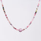 Collier en Tourmaline Rose - Acier inoxydable Argent