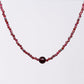 Collier en Grenat Célia - Acier inoxydable Argent