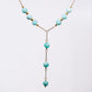 Collier en Amazonite Cassandra - Acier Inoxydable Or