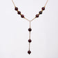 Collier en Grenat Cassandra - Acier Inoxydable Or