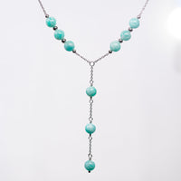Collier en Amazonite Cassandra - Acier Inoxydable Argent