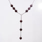 Collier en Grenat Cassandra - Acier Inoxydable Argent