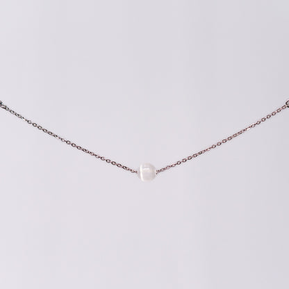 Bracelet Sélénite Séverine - Acier Inoxydable Argent
