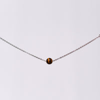 Bracelet Œil de Tigre Séverine - Acier Inoxydable Argent