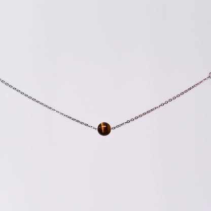 Bracelet Œil de Tigre Séverine - Acier Inoxydable Argent