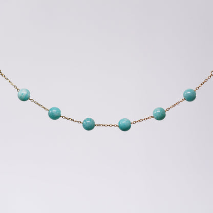 Bracelet Amazonite Cassandra - Acier Inoxydable Or