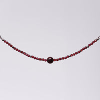 Bracelet Grenat Célia - Acier Inoxydable Argent