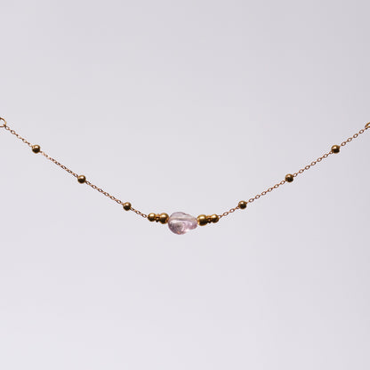 Bracelet en Améthyste Eva - Acier Inoxydable Argent
