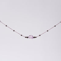Bracelet en Améthyste Eva - Acier Inoxydable Argent