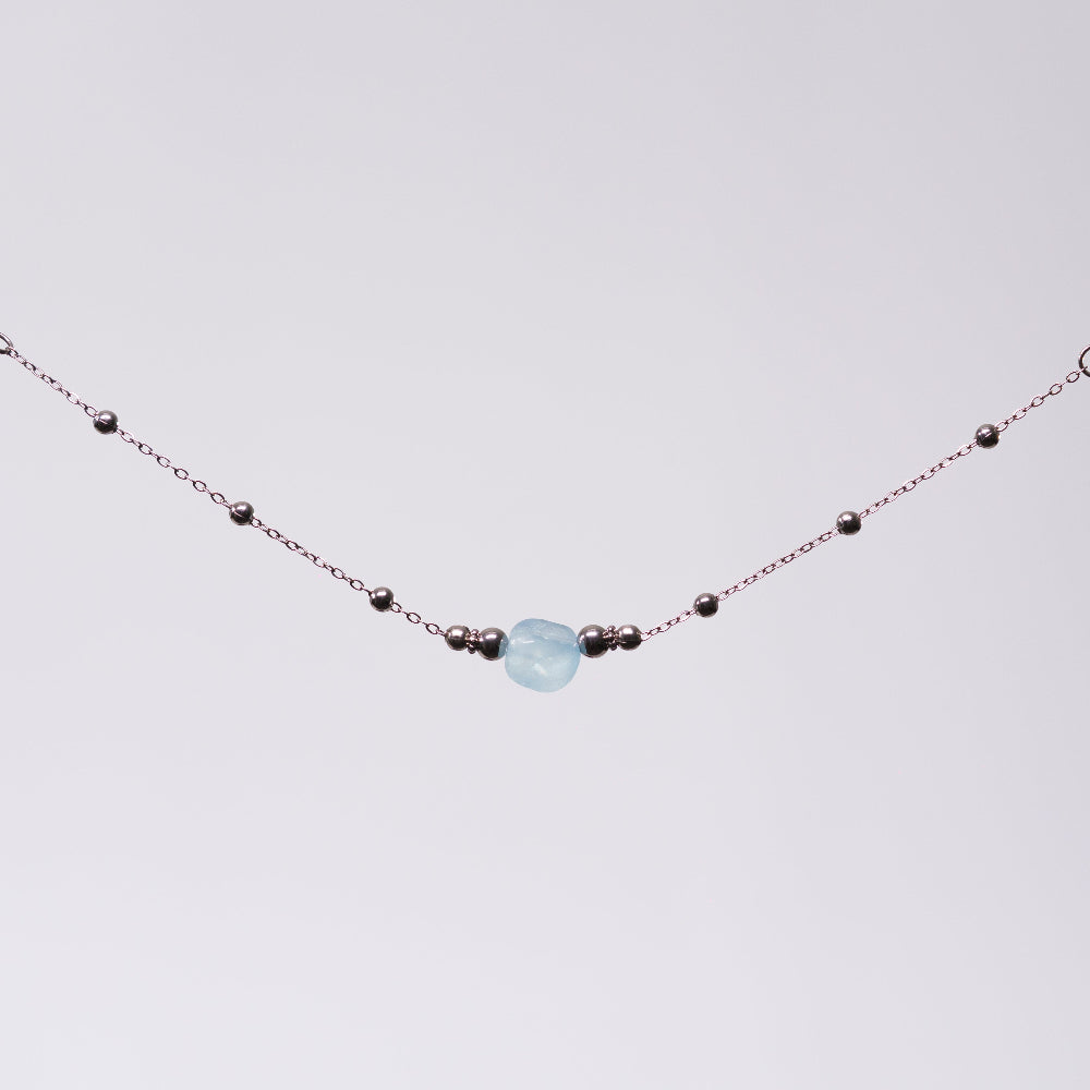 Bracelet Aigue Marine Eva - Acier inoxydable Argent