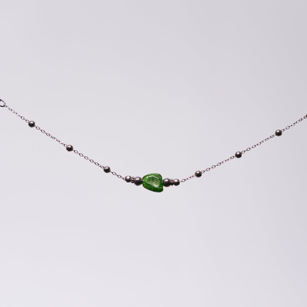 Bracelet Diopside Eva - Acier Inoxydable Argent