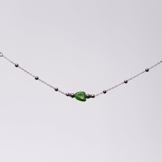 Bracelet Diopside Eva - Acier Inoxydable Argent