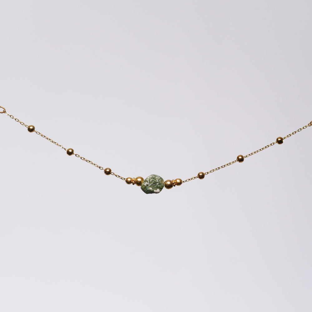 Bracelet Diopside Eva - Acier Inoxydable Or