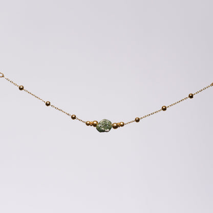Bracelet Diopside Eva - Acier Inoxydable Or
