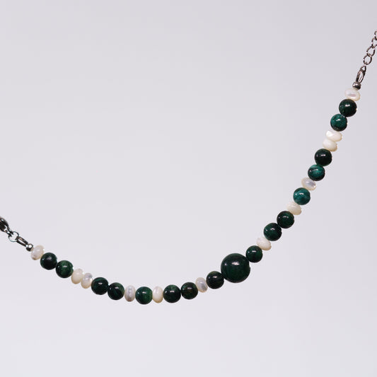 Bracelet Émeraude Chahin - Acier Inoxydable Argent