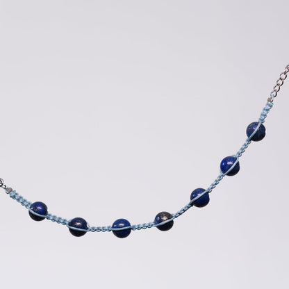 Bracelet Lapis Lazuli Jérémy - Acier Inoxydable Argent