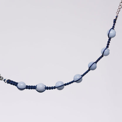 Bracelet Angélite Jérémy - Acier Inoxydable Argent