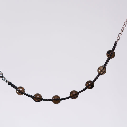 Bracelet Quartz Fumé Jérémy - Acier Inoxydable Argent