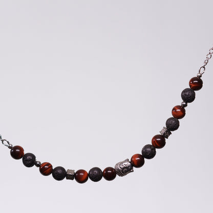 Bracelet Œil de Taureau Éric - Acier Inoxydable Argent
