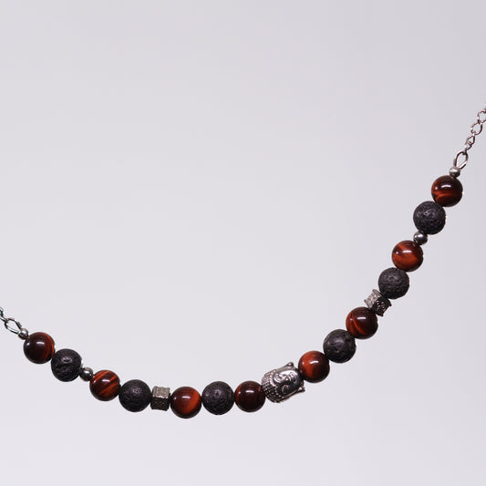 Bracelet Œil de Taureau Éric - Acier Inoxydable Argent