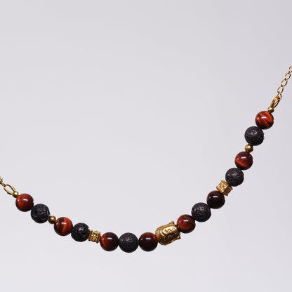 Bracelet Œil de Taureau Éric - Acier Inoxydable Or