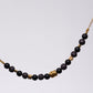 Bracelet Onyx Éric - Acier Inoxydable Or