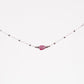 Bracelet Tourmaline Rose Eva - Acier Inoxydable Argent