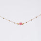 Bracelet Tourmaline Rose Eva - Acier Inoxydable Or