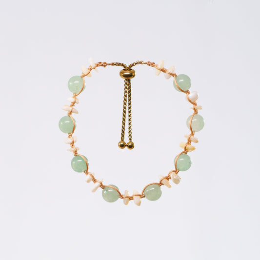 Bracelet Aventurine Cédric - Acier Inoxydable Or