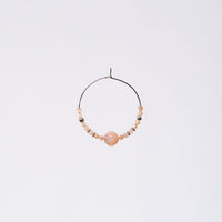 Boucle Oreille Pierre de Lune Célia - Acier Inoxydable Argent