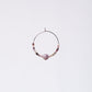 Boucle Oreille Tourmaline Rose Célia - Acier Inoxydable Argent