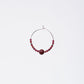 Boucle Oreille Grenat Célia - Acier Inoxydable Argent