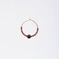 Boucle Oreille Grenat Célia - Acier Inoxydable Or