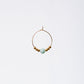 Boucle Oreille Amazonite Cassandra - Acier Inoxydable Or