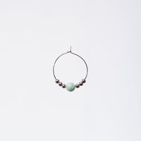 Boucle Oreille Amazonite Cassandra - Acier Inoxydable Argent