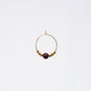 Boucle Oreille Grenat Cassandra - Acier Inoxydable Or