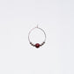 Boucle Oreille Grenat Cassandra - Acier Inoxydable Argent