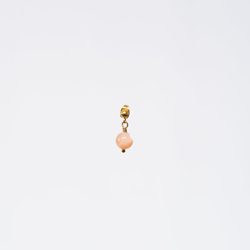 Boucle Oreille Pierre du Soleil Séverine - Acier Inoxydable Or