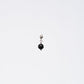 Boucle Oreille tourmaline Noir Séverine - Acier Inoxydable Argent