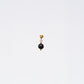Boucle Oreille Tourmaline Noir Séverine - Acier Inoxydable Or