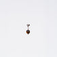 Boucle Oreille Œil de Tigre Séverine - Acier Inoxydable Argent