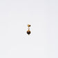 Boucle Oreille Œil de Tigre Séverine - Acier Inoxydable Or