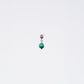 Boucle Oreille Malachite Séverine - Acier Inoxydable Argent